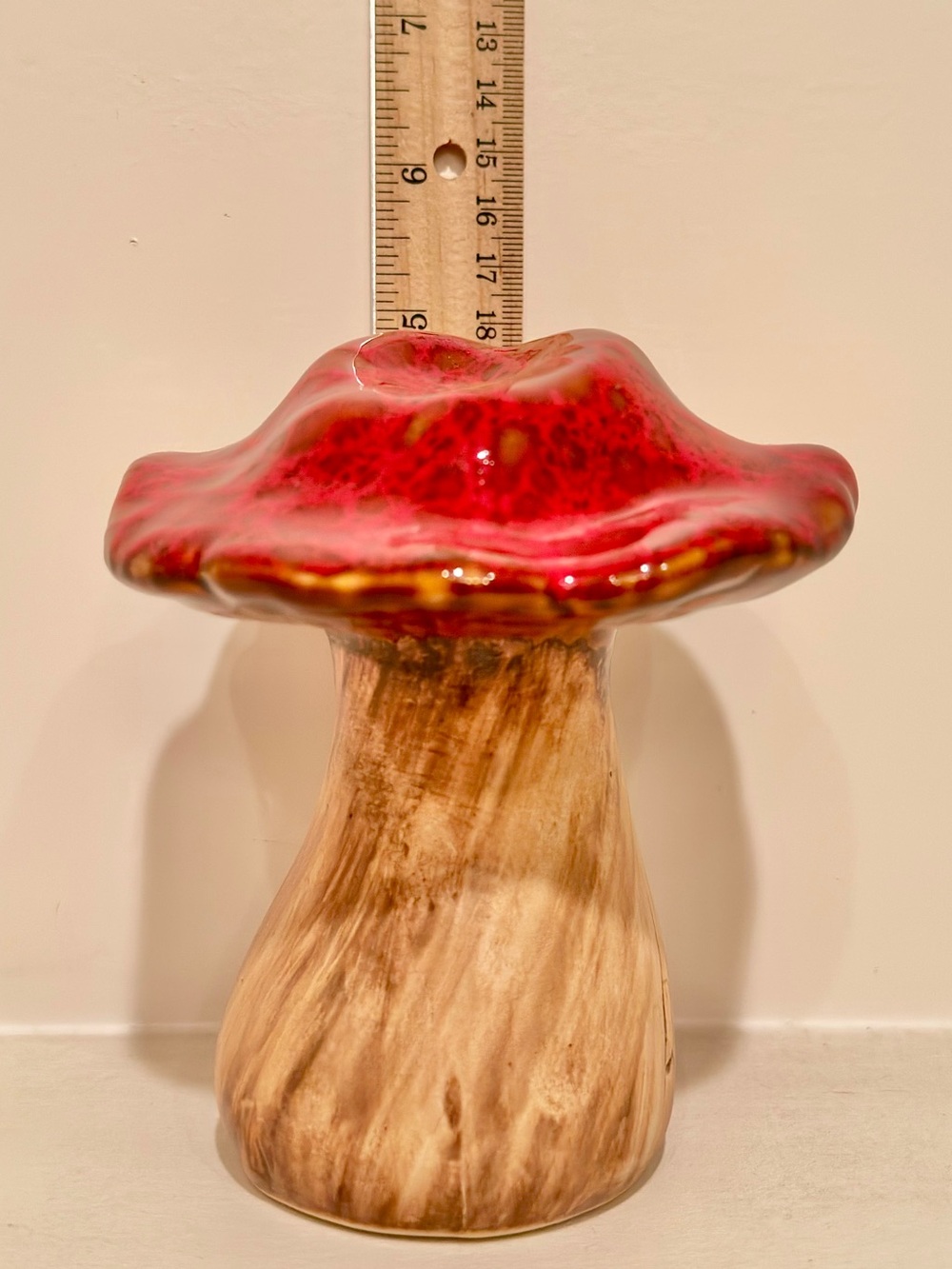 Handcrafted Ceramic Mushrooms - Red, Gold, Blue - Picture 8 of 13